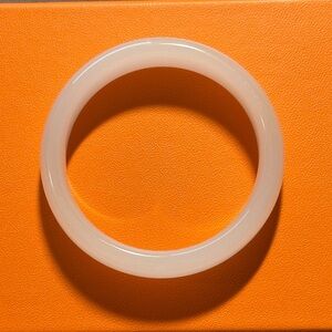 White Afghanistan jade Bangle Bracelet